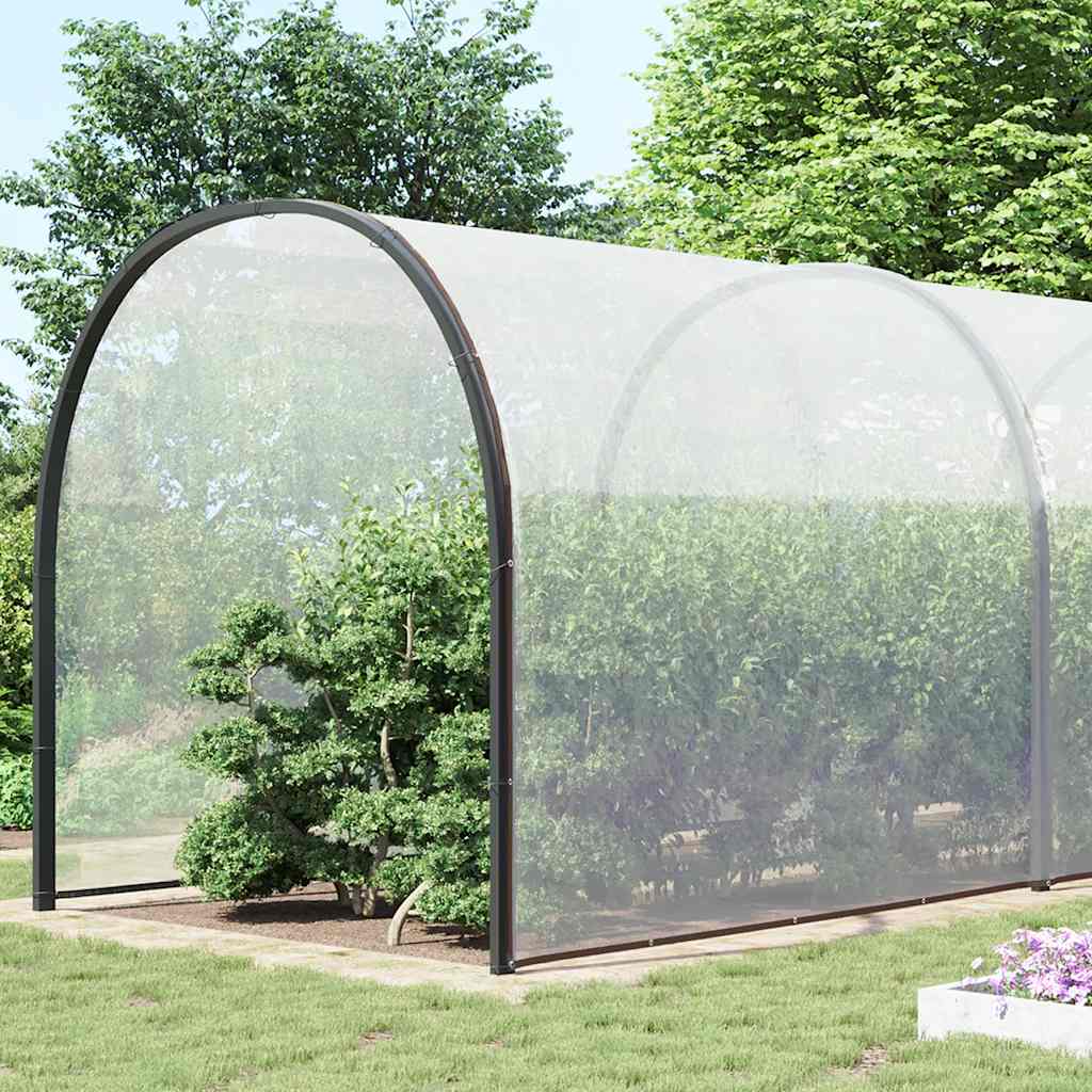 vidaXL Doorzichtig zeildoek met zeilringen 10x12 m polyethyleen afbeelding