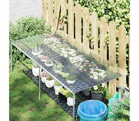 vidaXL Doorzichtig zeildoek met zeilringen 1x2 m PVC