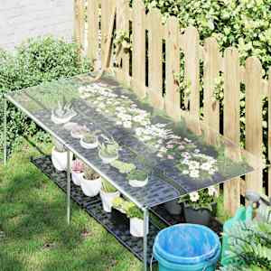 vidaXL Doorzichtig zeildoek met zeilringen 1x2 m PVC