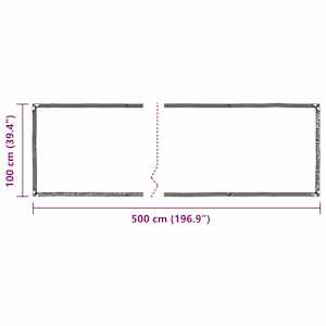 Čirá plachta s oky 1x5 m PVC - obrázek 11