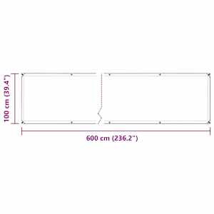 Čirá plachta s oky 1x6 m PVC - obrázek 11