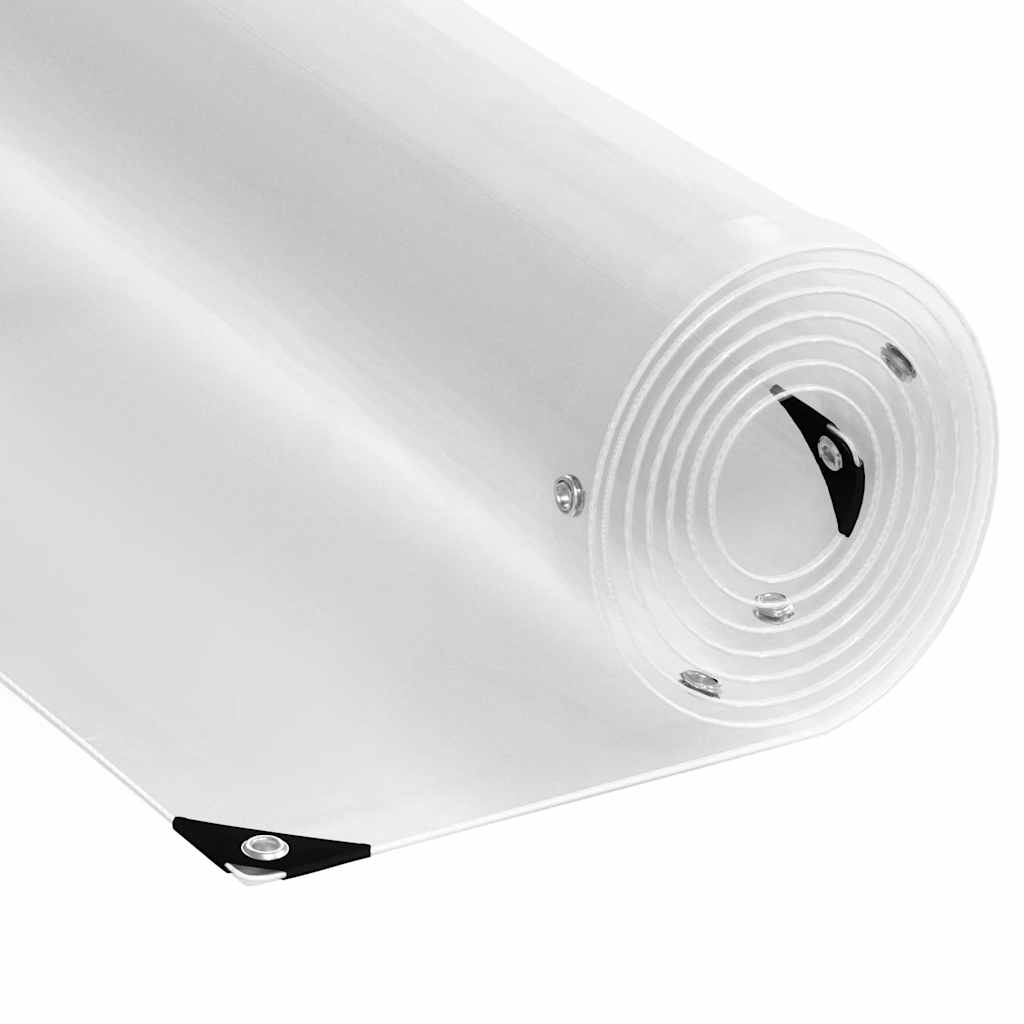 vidaXL Priehľadná plachta s okami 1x8 m PVC