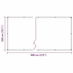Čirá plachta s oky 2x8 m PVC - obrázek 10
