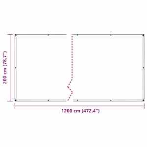 Čirá plachta s oky 2x12 m PVC - obrázek 10