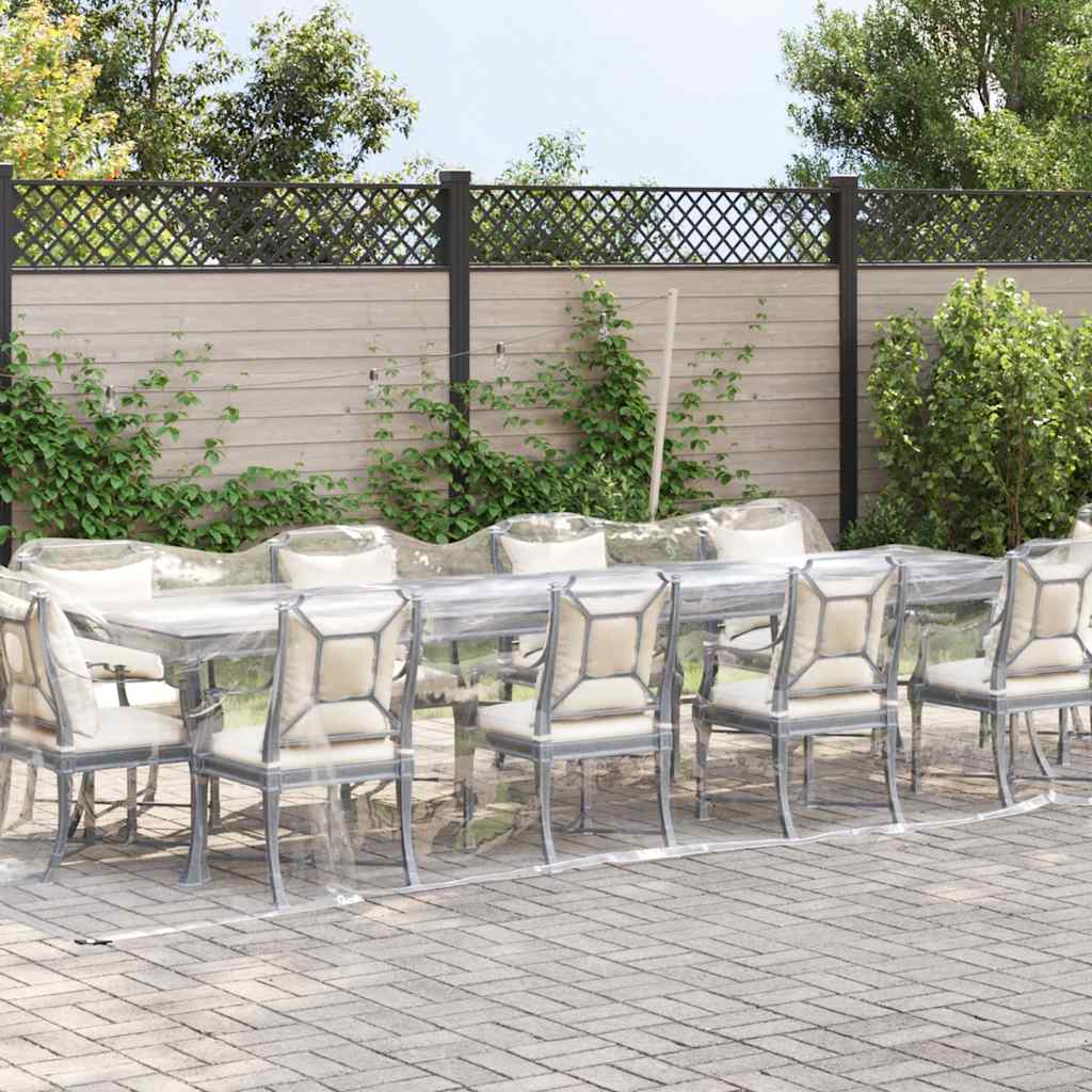vidaXL Doorzichtig zeildoek met zeilringen 3x6 m PVC afbeelding