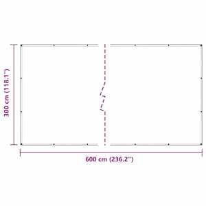 Čirá plachta s oky 3x6 m PVC - obrázek 10