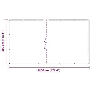 Čirá plachta s oky 3x12 m PVC - obrázek 10