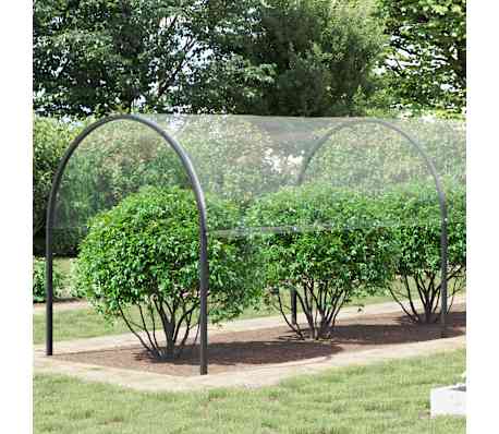 vidaXL Doorzichtig zeildoek met zeilringen 4x12 m PVC