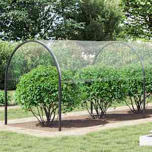 vidaXL Doorzichtig zeildoek met zeilringen 4x12 m PVC