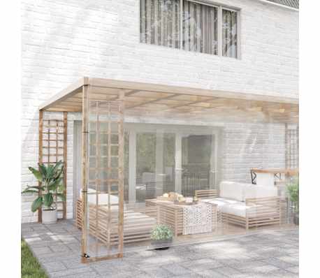 vidaXL Telone Trasparente con Occhielli 5x8 m in PVC