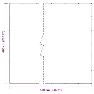 Čirá plachta s oky 6x6 m PVC - obrázek 10