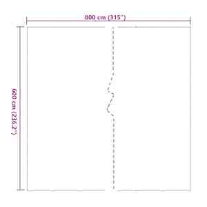 Čirá plachta s oky 6x8 m PVC - obrázek 10
