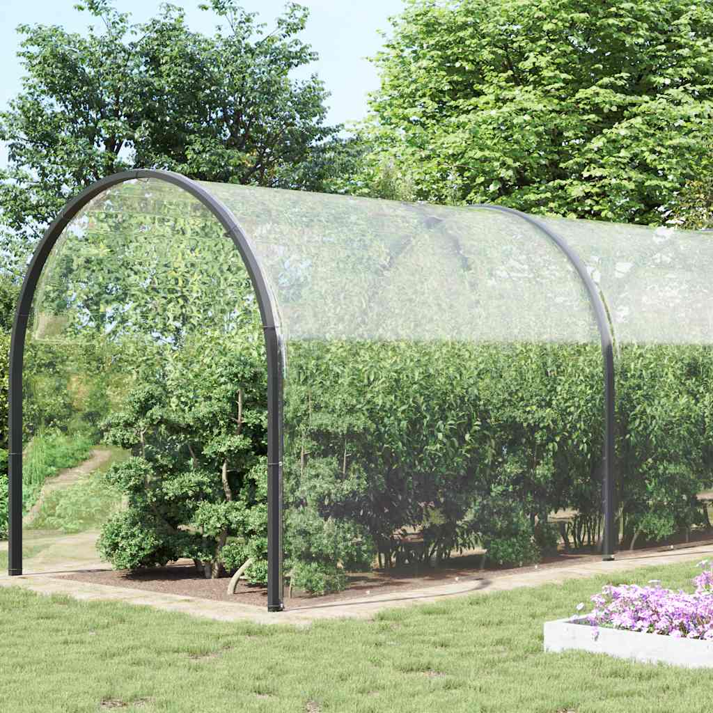 vidaXL Doorzichtig zeildoek met zeilringen 6x12 m PVC afbeelding