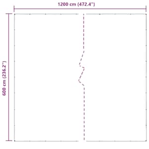 Čirá plachta s oky 6x12 m PVC - obrázek 10