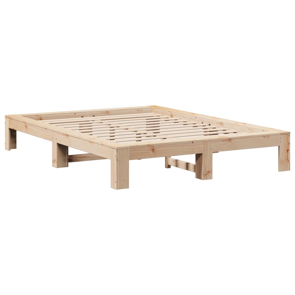 vidaXL Bedframe zonder matras massief grenenhout 150x200 cm afbeelding