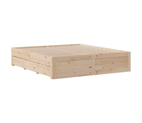 vidaXL Σκελετός Κρεβατιού Χωρίς Στρώμα 180x200 εκ Μασίφ Ξύλο Πεύκου