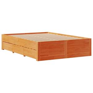 Postel bez matrace se zásuvkami hnědá 150x200 cm masiv borovice - obrázek 6