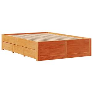 Postel bez matrace se zásuvkami hnědá 140x200 cm masiv borovice - obrázek 6