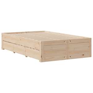 vidaXL Cadre de lit sans matelas avec tiroirs 120x200 cm bois pin