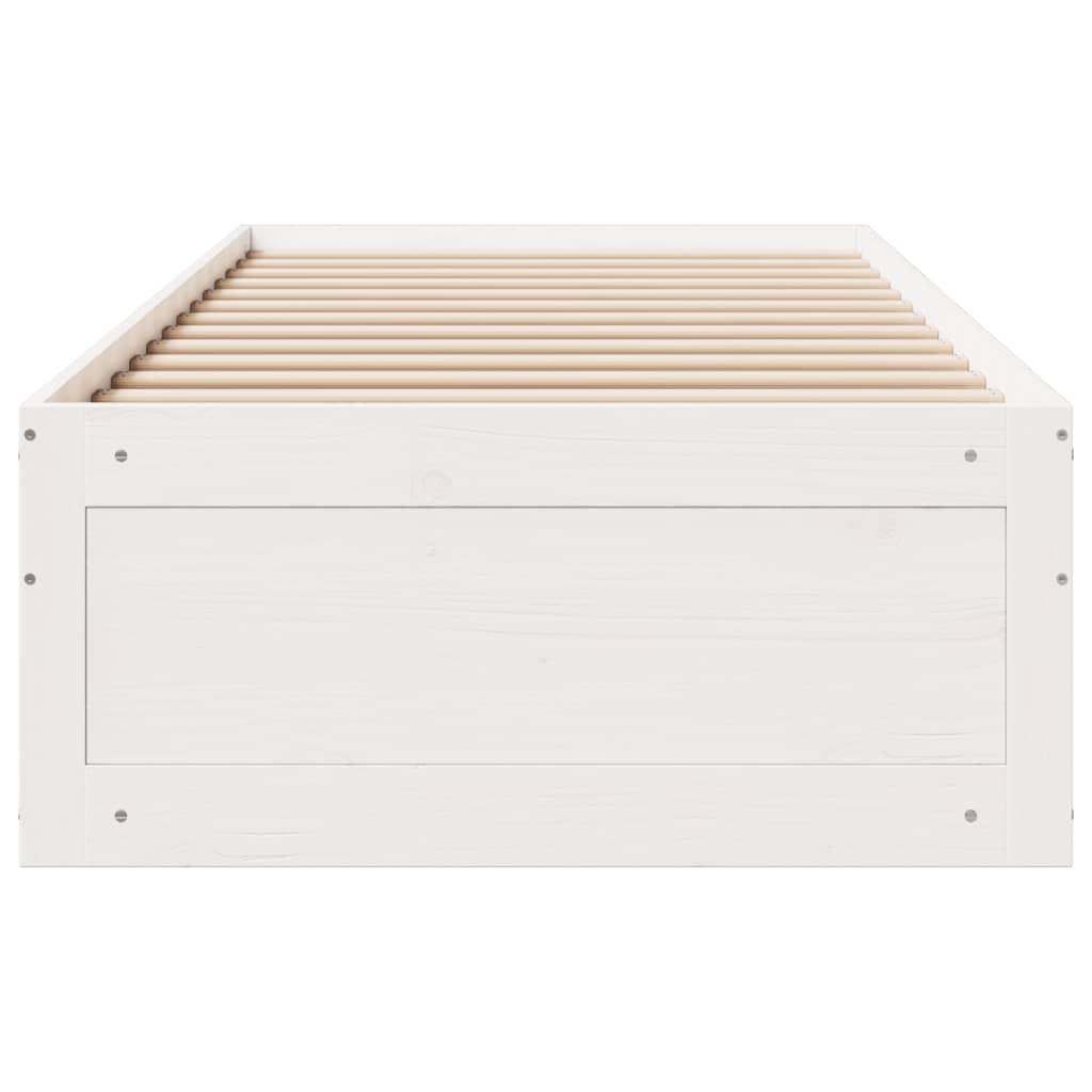 vidaXL Bedframe zonder matras met lades grenenhout wit 75x190 cm, foto 4