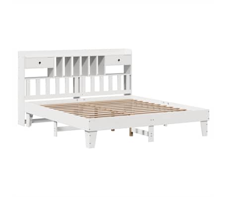 vidaXL Posteľ bez matraca biela 180x200 cm mas&iacute;vna borovica