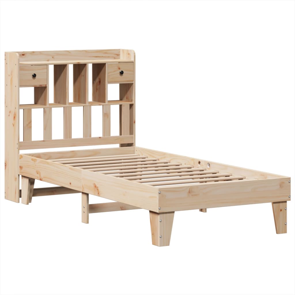 vidaXL Bedframe zonder matras massief grenenhout 75x190 cm afbeelding