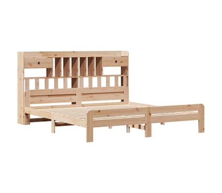 vidaXL S&auml;nky kirjahyllyll&auml; ilman patjaa 180x200 cm t&auml;ysi m&auml;nty