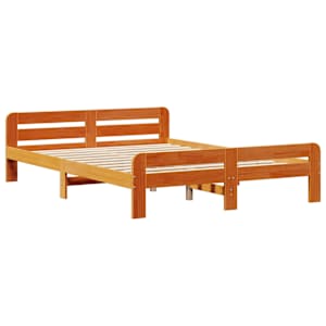 Postel s knihovnou bez matrace 140 x 190 cm masivní borovice - obrázek 8
