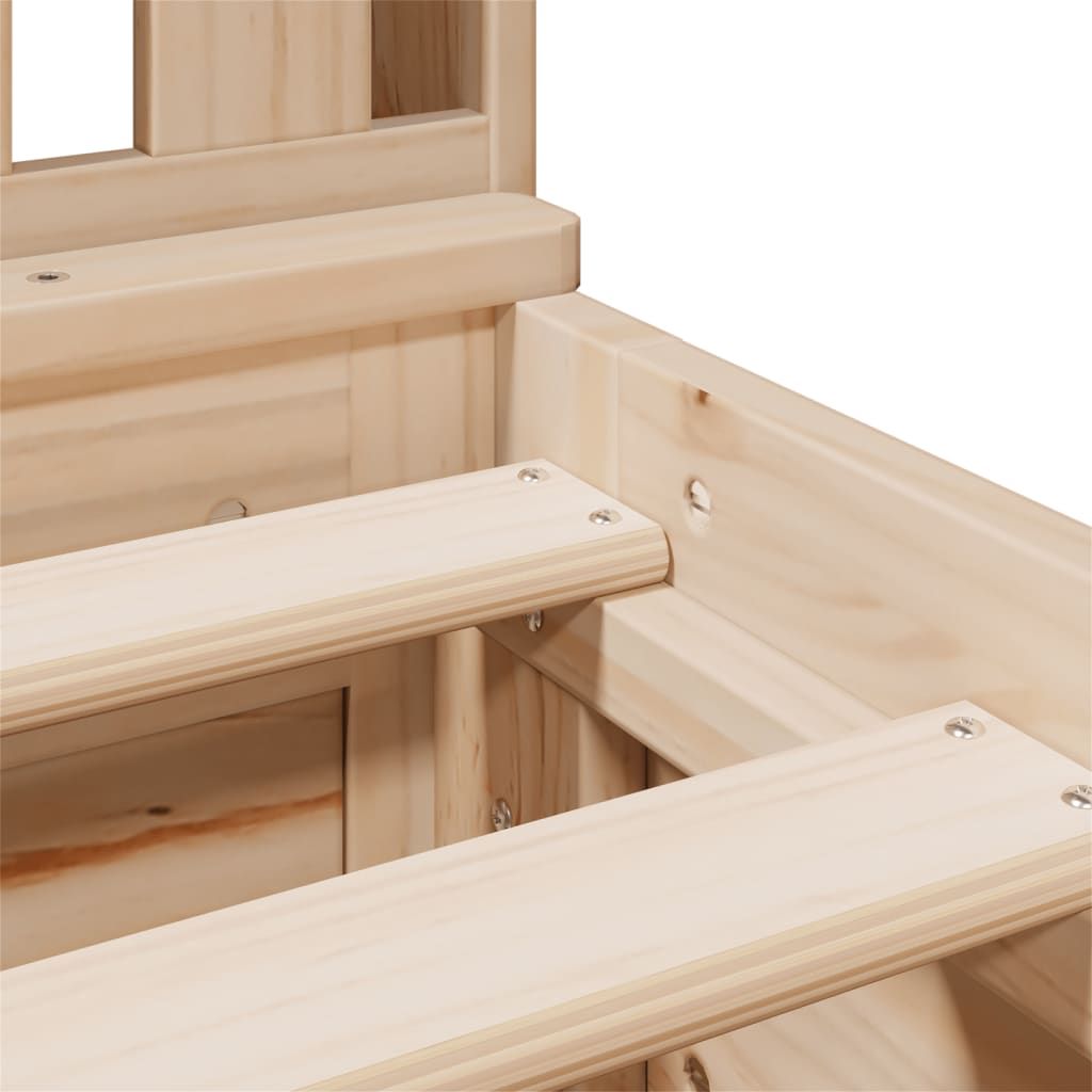 Bed met boekenkast zonder matras massief grenenhout 135x190 cm image 13