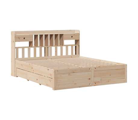 vidaXL S&auml;nky kirjahyllyll&auml; ilman patjaa 200x200 cm t&auml;ysi m&auml;nty