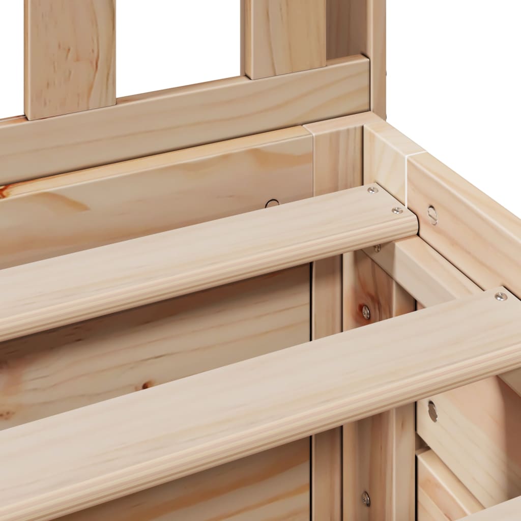 Bed met boekenkast zonder matras massief grenenhout 135x190 cm image 13