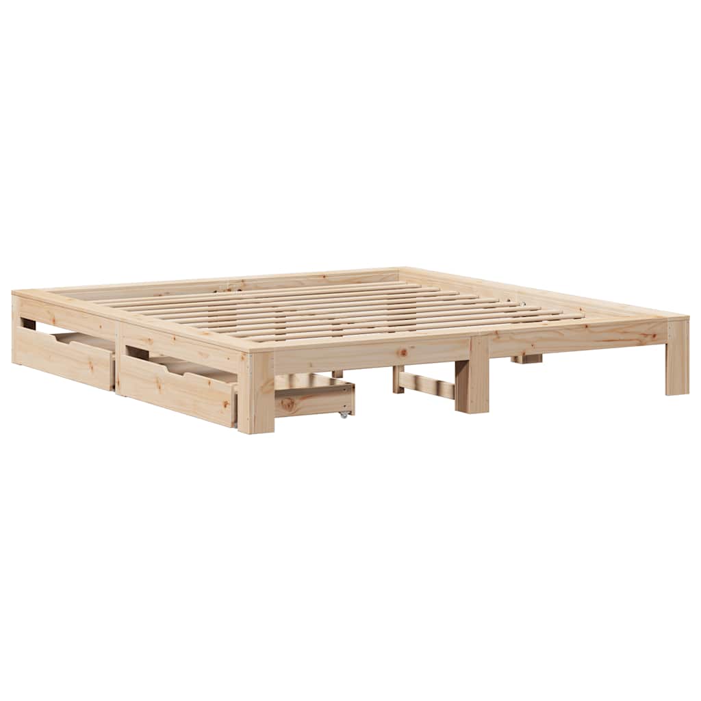vidaXL Bedframe zonder matras massief grenenhout 180x200 cm afbeelding