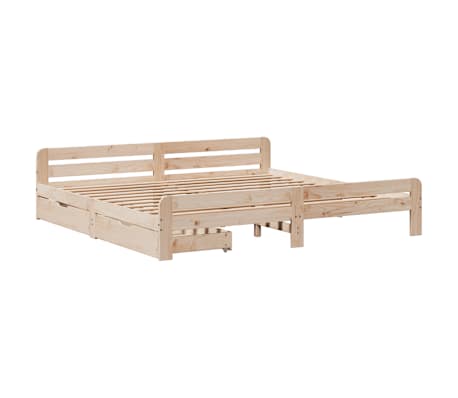 vidaXL t&ouml;m&ouml;r fenyőfa &aacute;gy matrac n&eacute;lk&uuml;l 200 x 200 cm