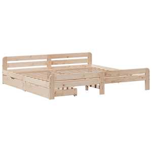 vidaXL t&ouml;m&ouml;r fenyőfa &aacute;gy matrac n&eacute;lk&uuml;l 200 x 200 cm