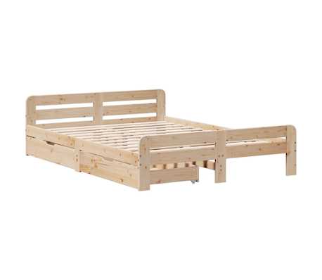 vidaXL Bed frame without Mattress 140x200 cm Solid Wood Pine