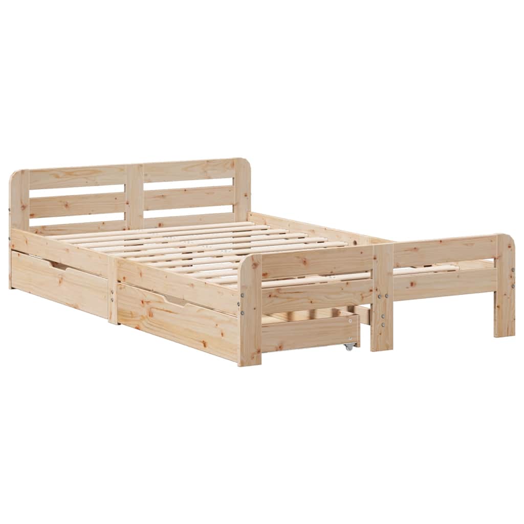 vidaXL Bedframe zonder matras massief grenenhout 120x190 cm afbeelding
