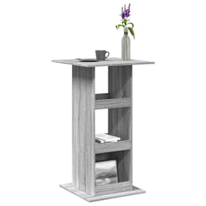 vidaXL baarilaud hoiuriiuliga, hall Sonoma tamm,60x60x102cm, tehispuit