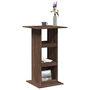 Barska miza s policami rjavi hrast 60x60x102 cm inženirski les