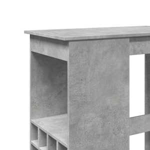Barový stůl s regály betonově šedý 90x47,5x103,5 cm kompozit - obrázek 7
