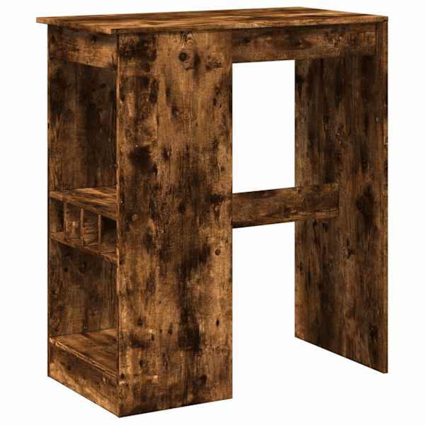 vidaXL baarilaud riiulitega suitsutatud tamm 90x47,5x103,5cm tehispuit