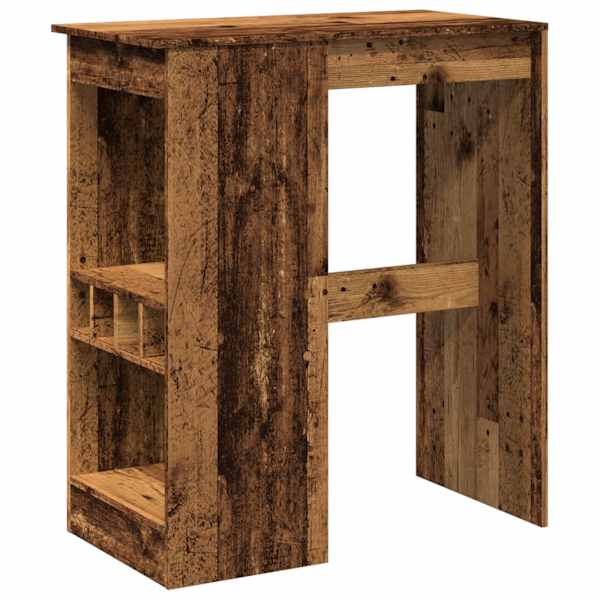 vidaXL baarilaud riiulitega, vana puit, 90x47,5x103,5 cm, tehispuit