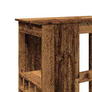 Barový stůl s regály old wood 90x47,5x103,5 cm kompozitní dřevo - obrázek 7