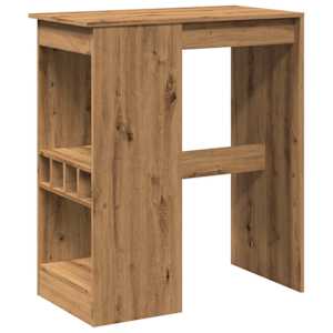 Barový stůl s regály dub artisan 90 x 47,5 x 103,5 cm kompozit - obrázek 2