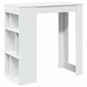 Barový stůl s regály bílý 102 x 50 x 103,5 cm kompozitní dřevo - obrázek 2