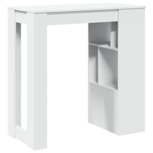 Barový stůl s regály bílý 102 x 50 x 103,5 cm kompozitní dřevo - obrázek 6