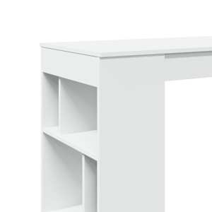 Barový stůl s regály bílý 102 x 50 x 103,5 cm kompozitní dřevo - obrázek 7