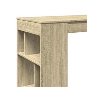 Barový stůl s regály dub sonoma 102 x 50 x 103,5 cm kompozit - obrázek 7