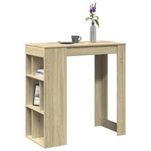 vidaXL baarilaud riiulitega, Sonoma tamm, 102x50x103,5 cm tehispuit