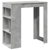 vidaXL baarilaud riiulitega, betoonhall, 102x50x103,5 cm tehispuit