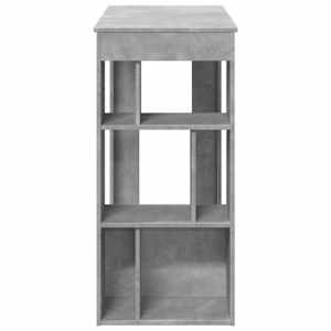 Barový stůl s regály betonově šedý 102 x 50 x 103,5 cm kompozit - obrázek 5